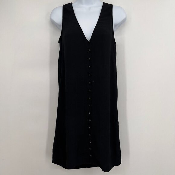 Title: Madewell Black Sleeveless Button-Front Mini Dress – XXS - Picture 1 of 9